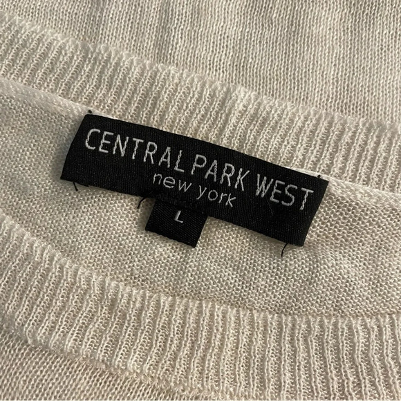 CENTRAL PARK WEST Linen Blend Cross Stitch Top Large - Picture 2 of 9